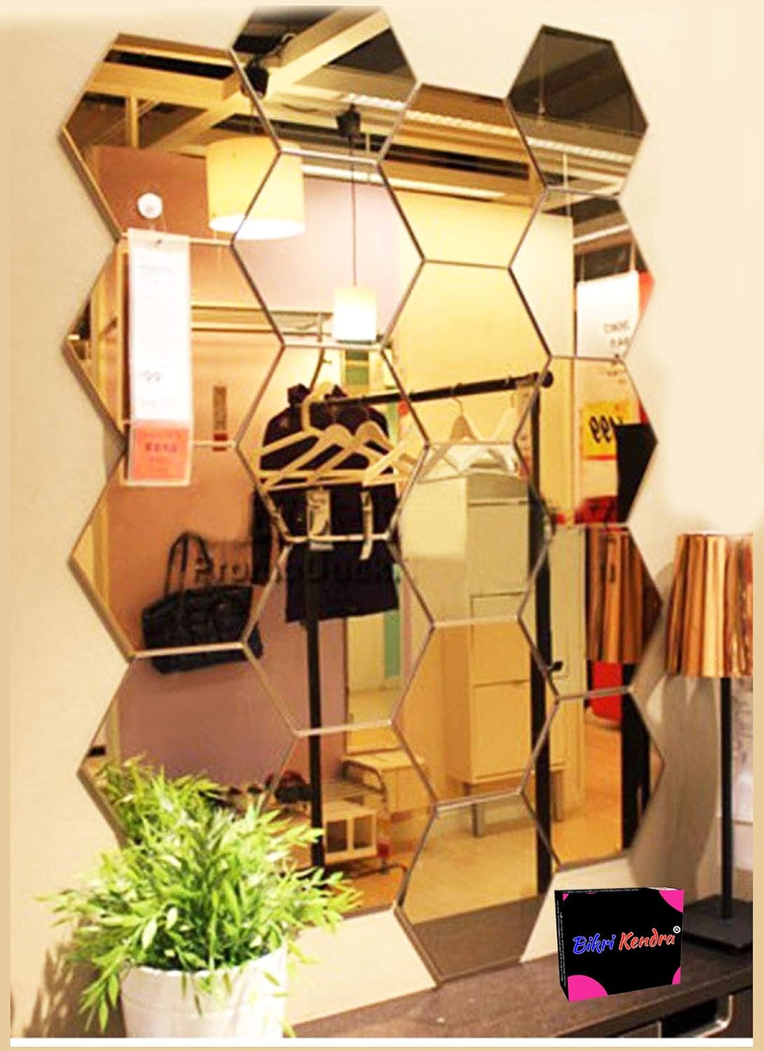 Golden Hexagon Wall Stickers — gift idea for House Warming