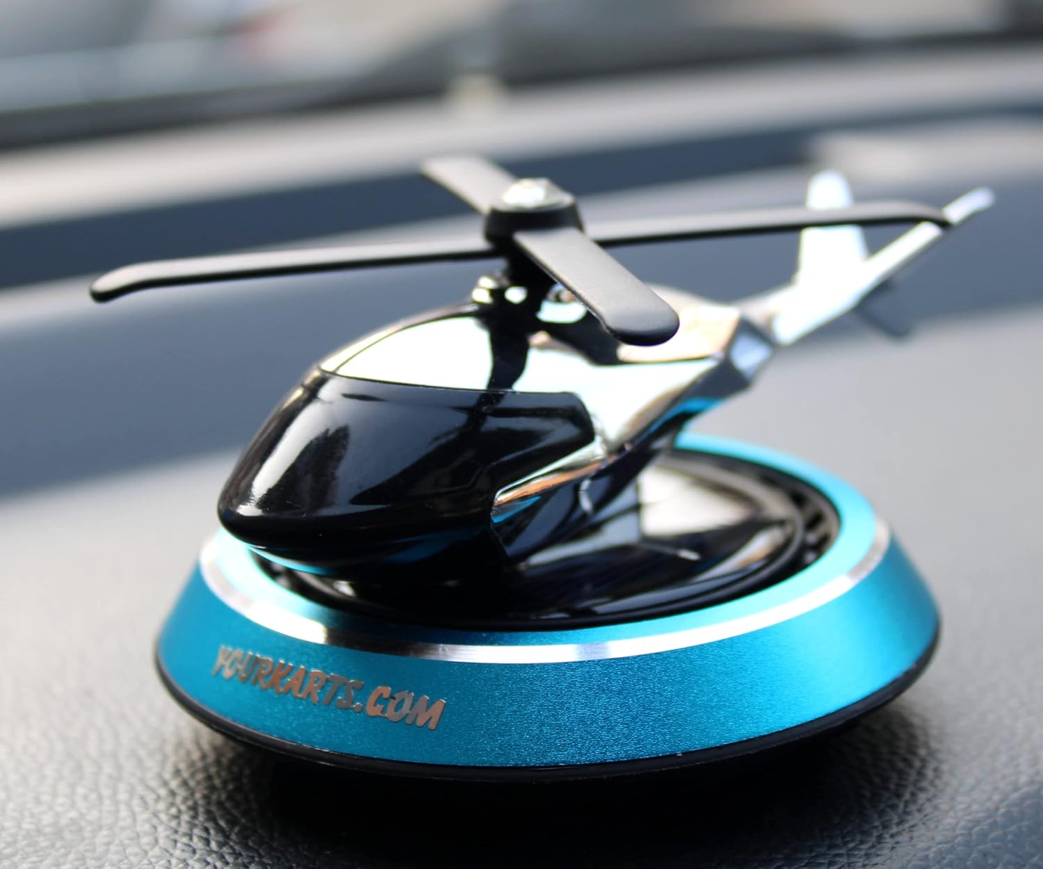 Solar-Powered Helicopter Car Freshener — gift idea for Car Accessories