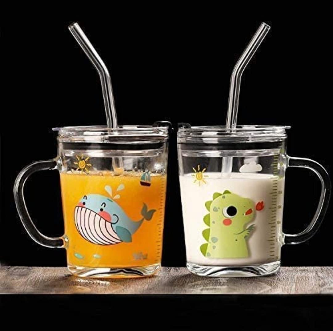 Cute Kids' Cartoon Glass Mugs — gift idea for Self Care