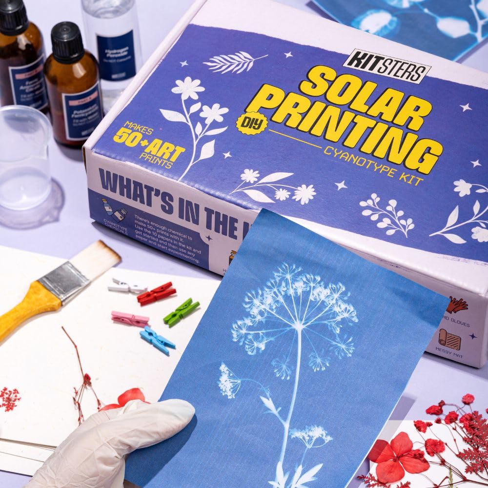 DIY Solar Printing Cyanotype Kit — gift idea for Crafts