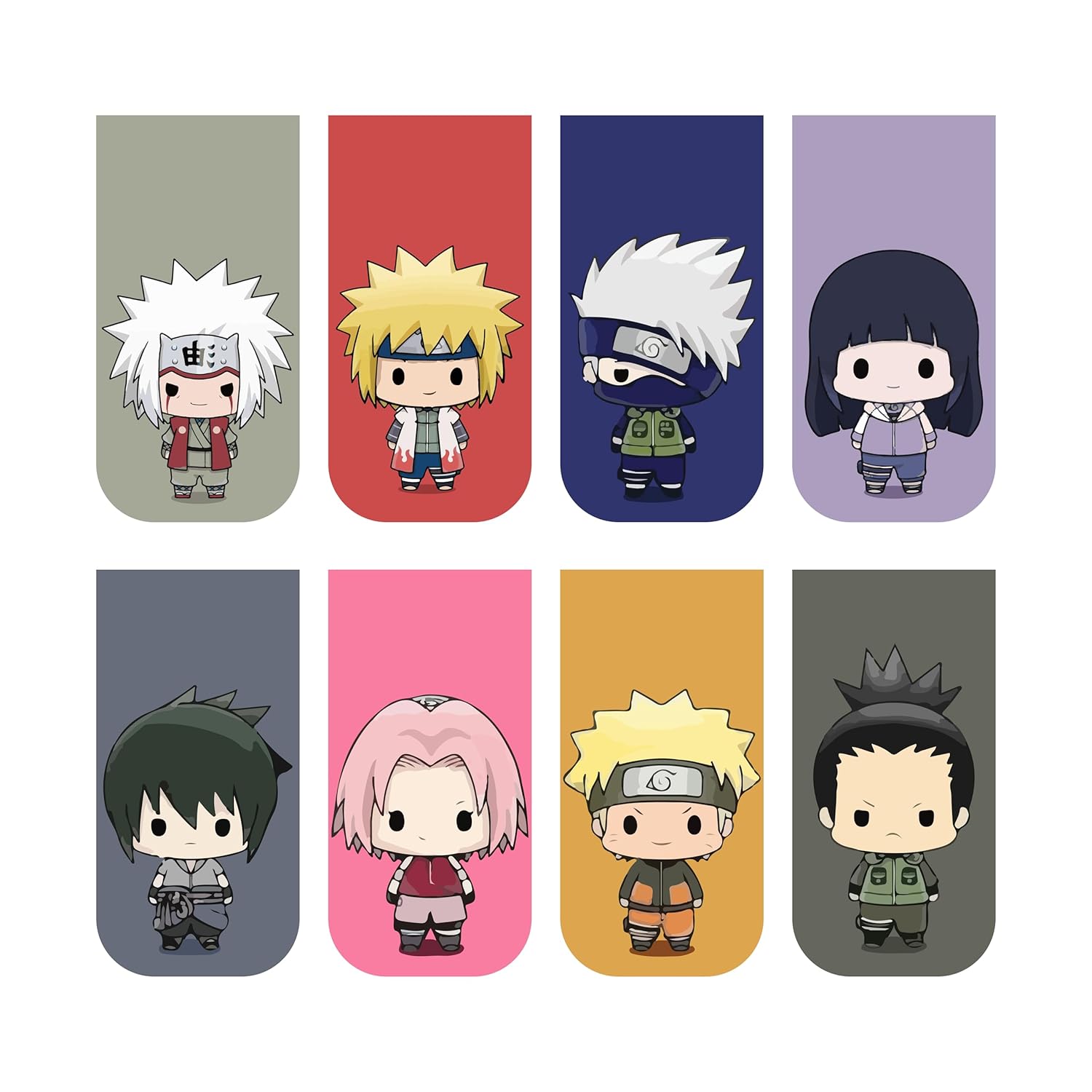 Chibi Naruto Magnetic Bookmarks — gift idea for Anime
