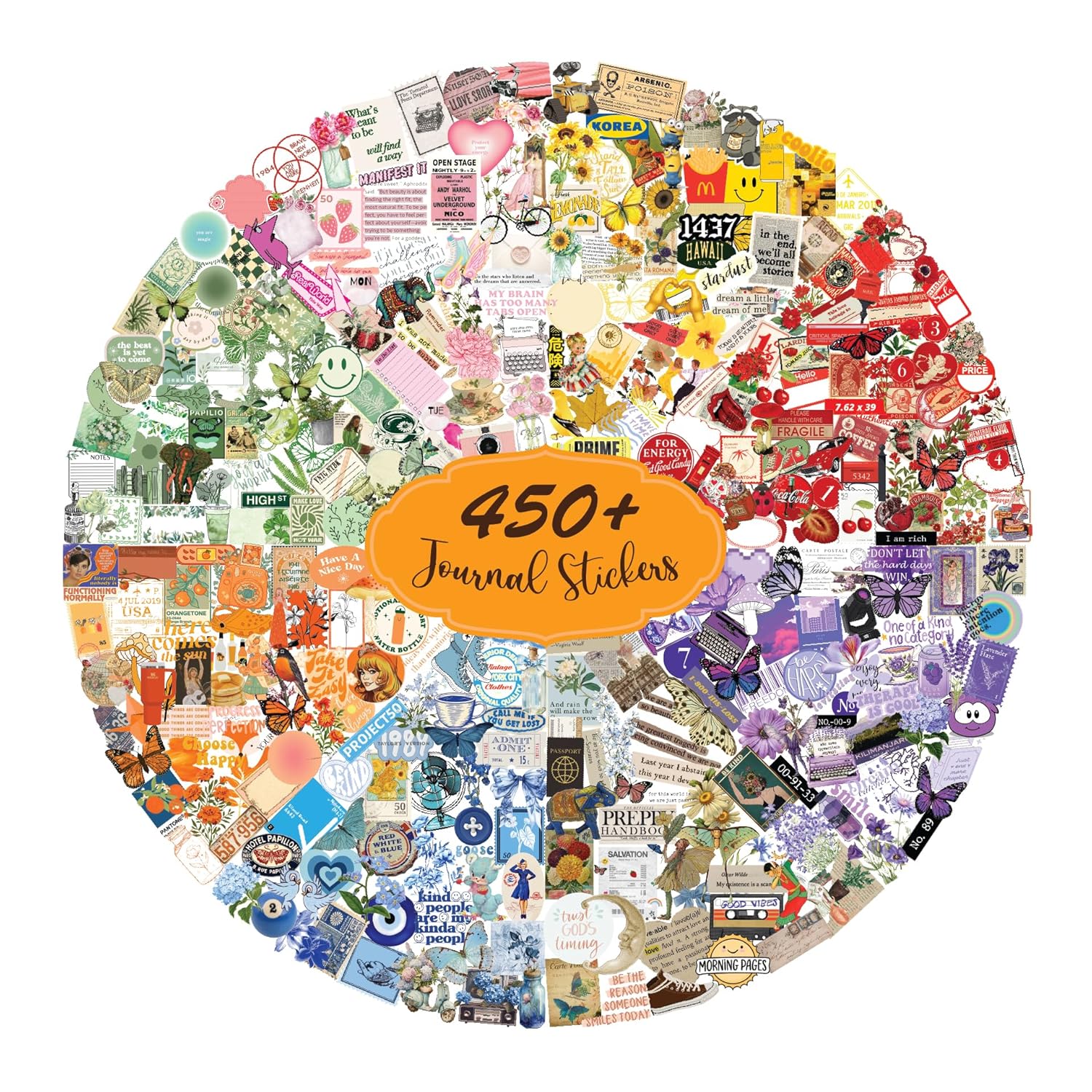 Vibrant Journal Glass Stickers — gift idea for DIY Get-togethers