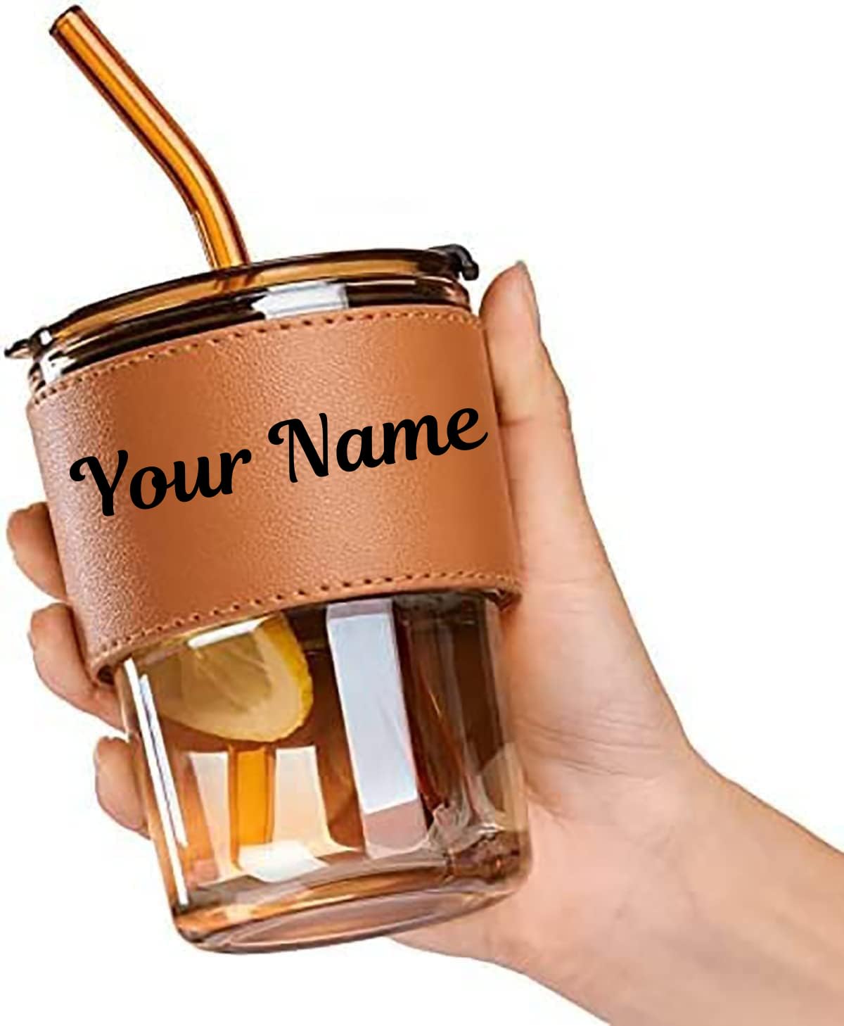 Personalized Glass Mug with Sleeve — gift idea for Self Care