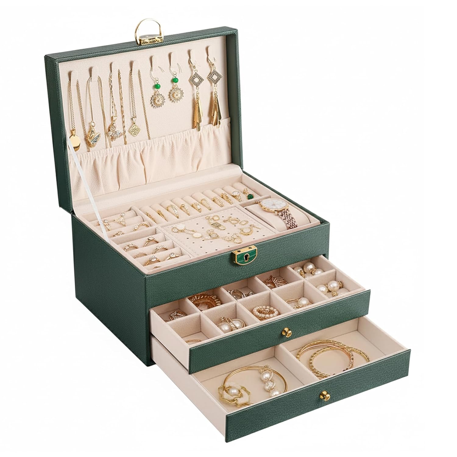 Elegant Three-Layer Jewelry Organizer — gift idea for Organizers