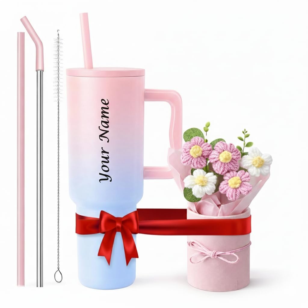 Personalized Insulated Tumbler Set — gift idea for Self Care